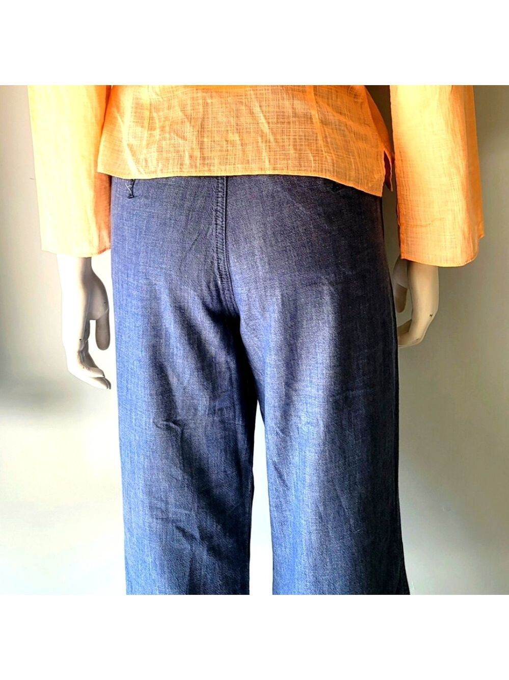 Banana Republic Women's Wide Leg Cotton Cuffed Pants Size 8